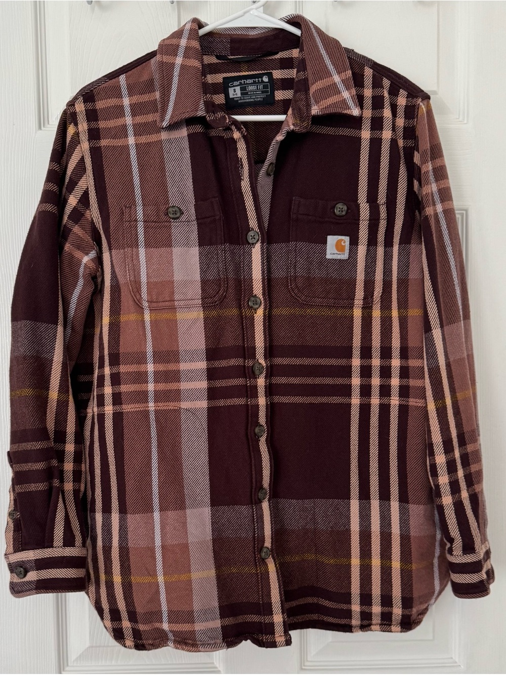 Carhartt Loose Fit Plaid Shirt Jacket with Pockets